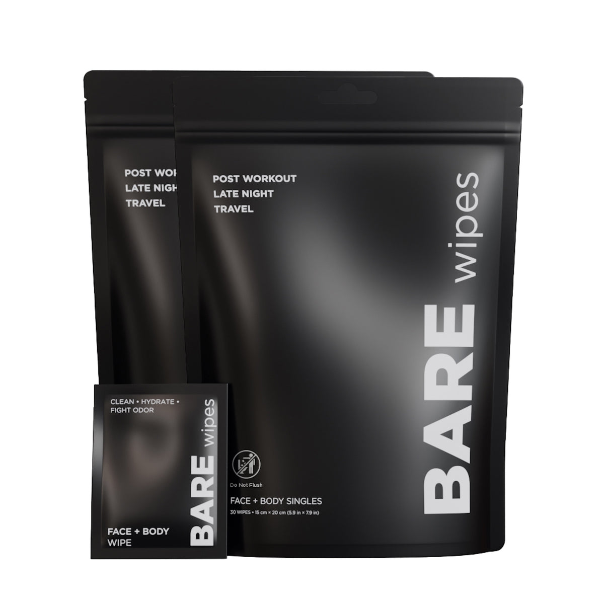 Bare Wipes 2 Pack (60 Wipes)